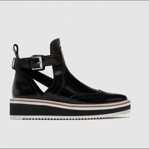 Zara | Flatform Open Ankle Booties NWT